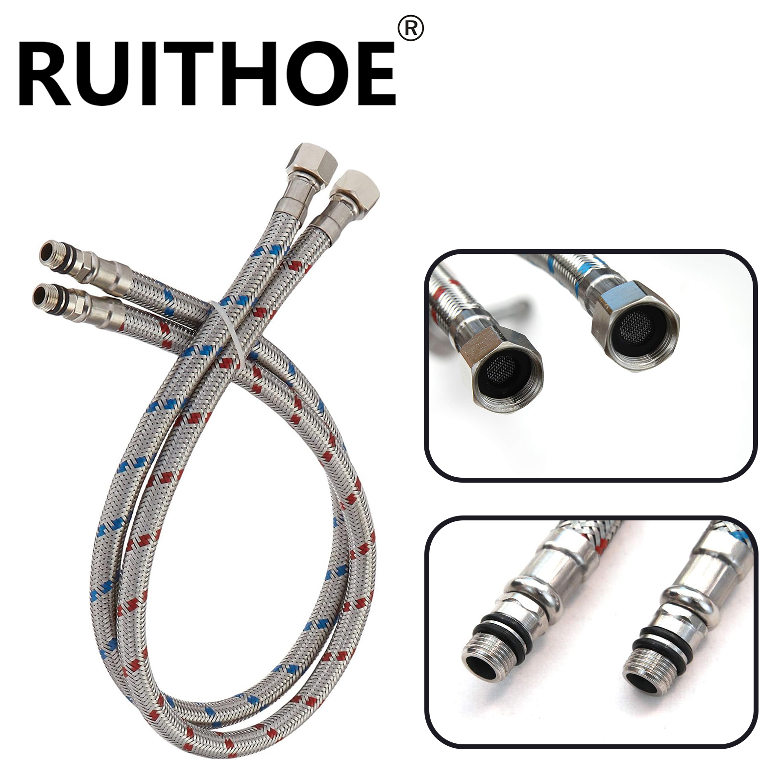 2 Piece 24-Inch Long Faucet Co - Flexible Hose Braided incelemesi ve fiyatı
