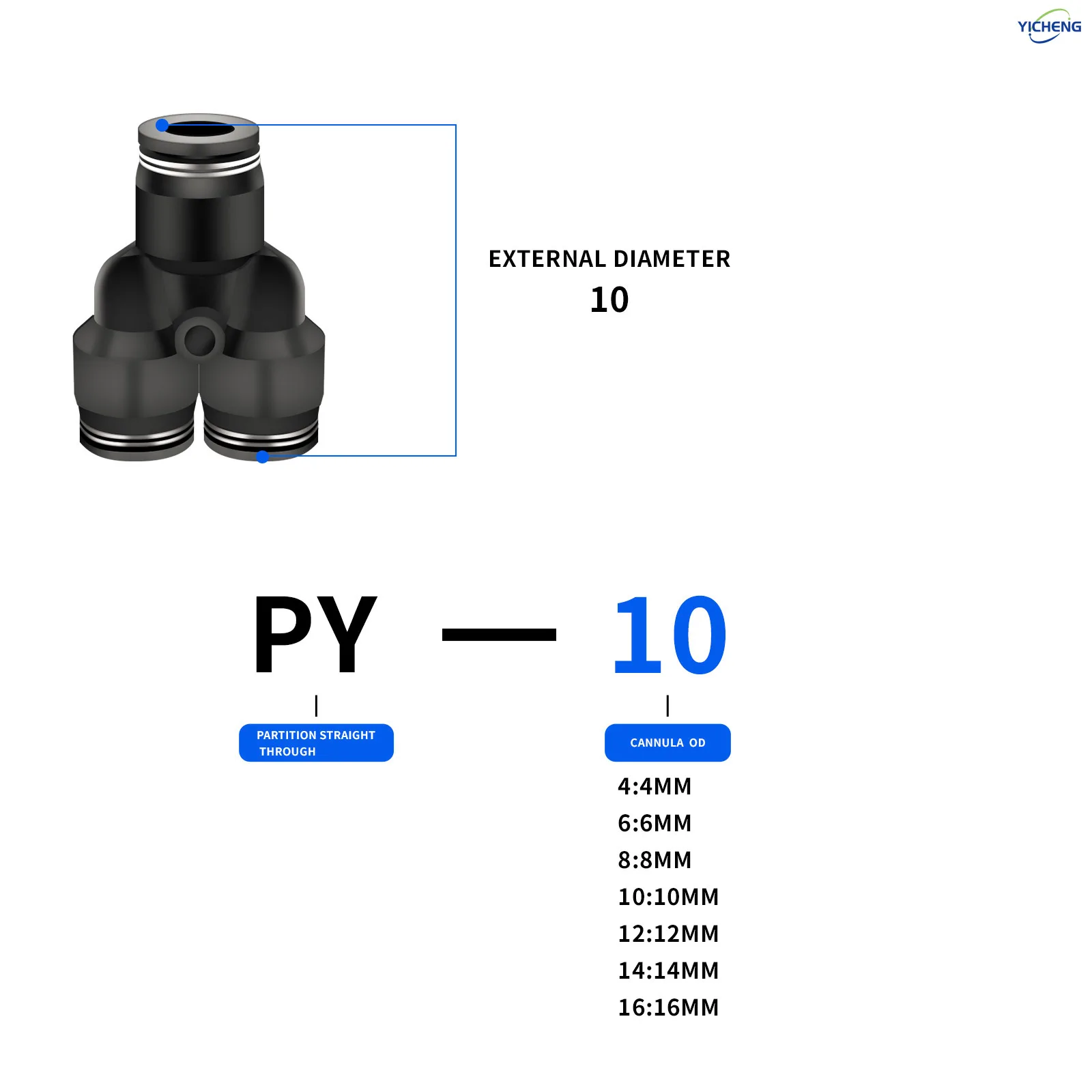 10MM ID Hose Connector Y Split - Push Fit Connector incelemesi ve fiyatı