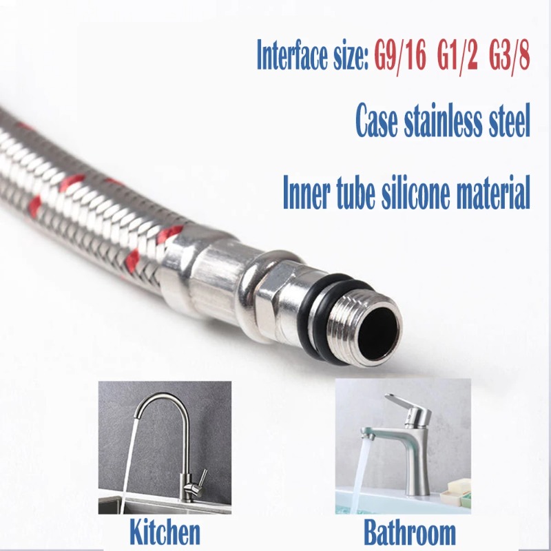 2PCS 60cm Flexible Plumbing Pi - Flexible Hose Braided incelemesi ve fiyatı
