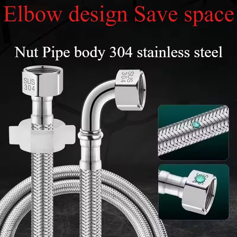 New 90° Bend Pipe Pipe Toilet  - Flexible Hose Braided incelemesi ve fiyatı
