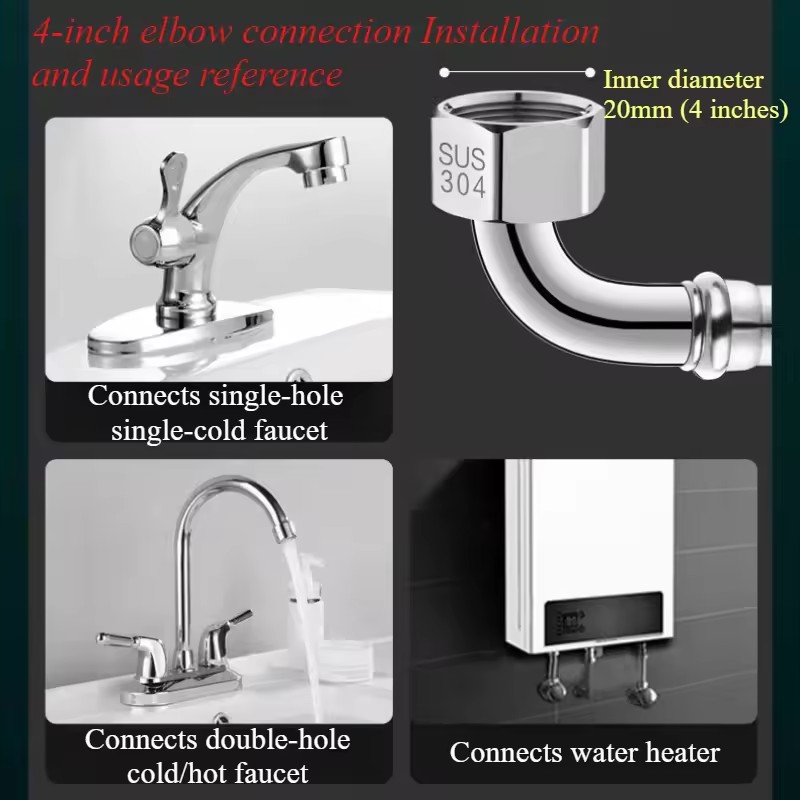 New 90° Bend Pipe Pipe Toilet  - Flexible Hose Braided incelemesi ve fiyatı