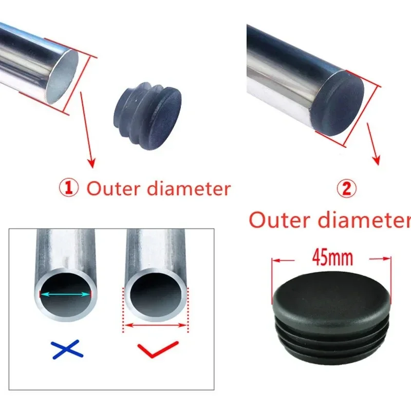 Black Round Pipe Plug 10-60mm  - Plastic Pipe Clip incelemesi ve fiyatı