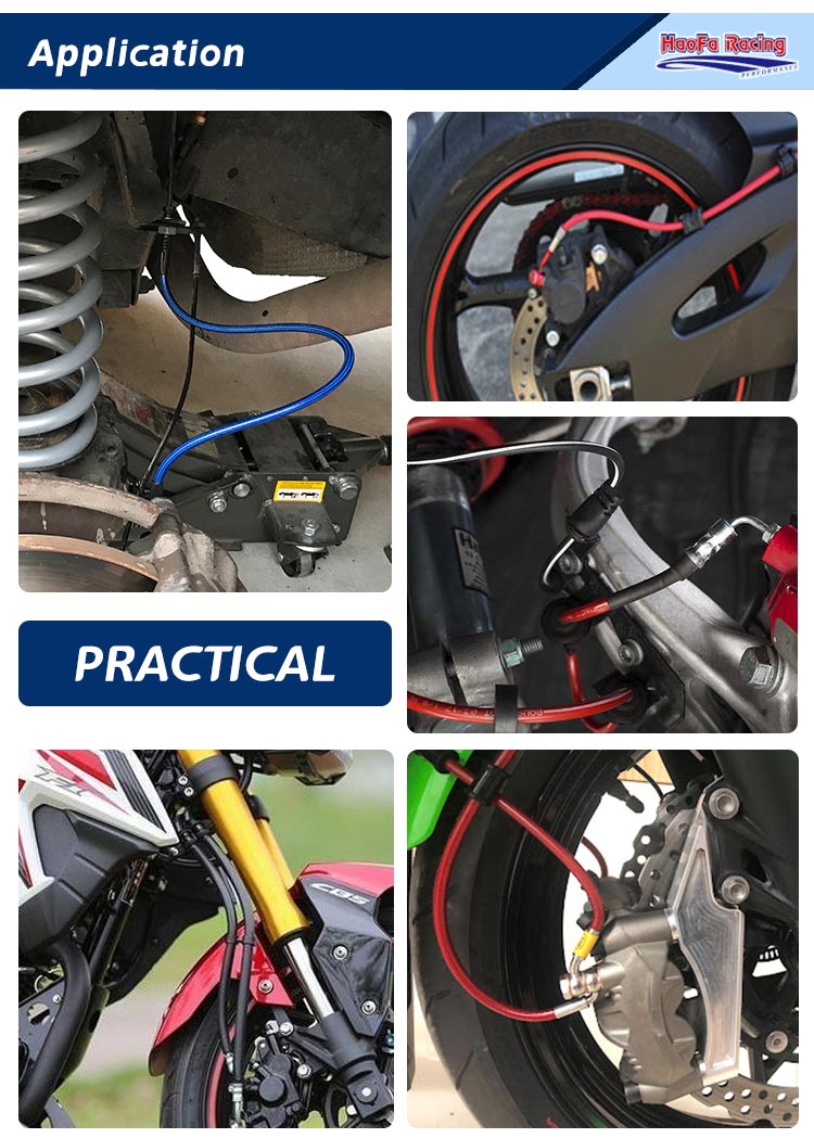 AN3 Motorcycle PTFE Brake Line - Flexible Hose Braided incelemesi ve fiyatı