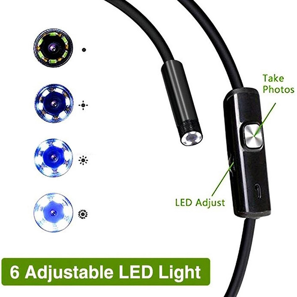 6 LED Light 7mm 1M  Endoscope  - Drain Snake Flexible incelemesi ve fiyatı