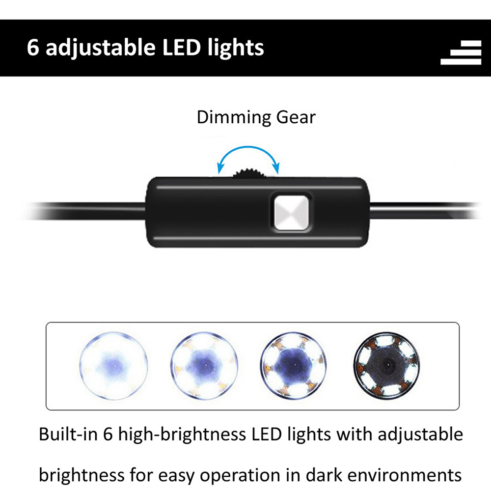 6 LED Light 7mm 1M  Endoscope  - Drain Snake Flexible incelemesi ve fiyatı