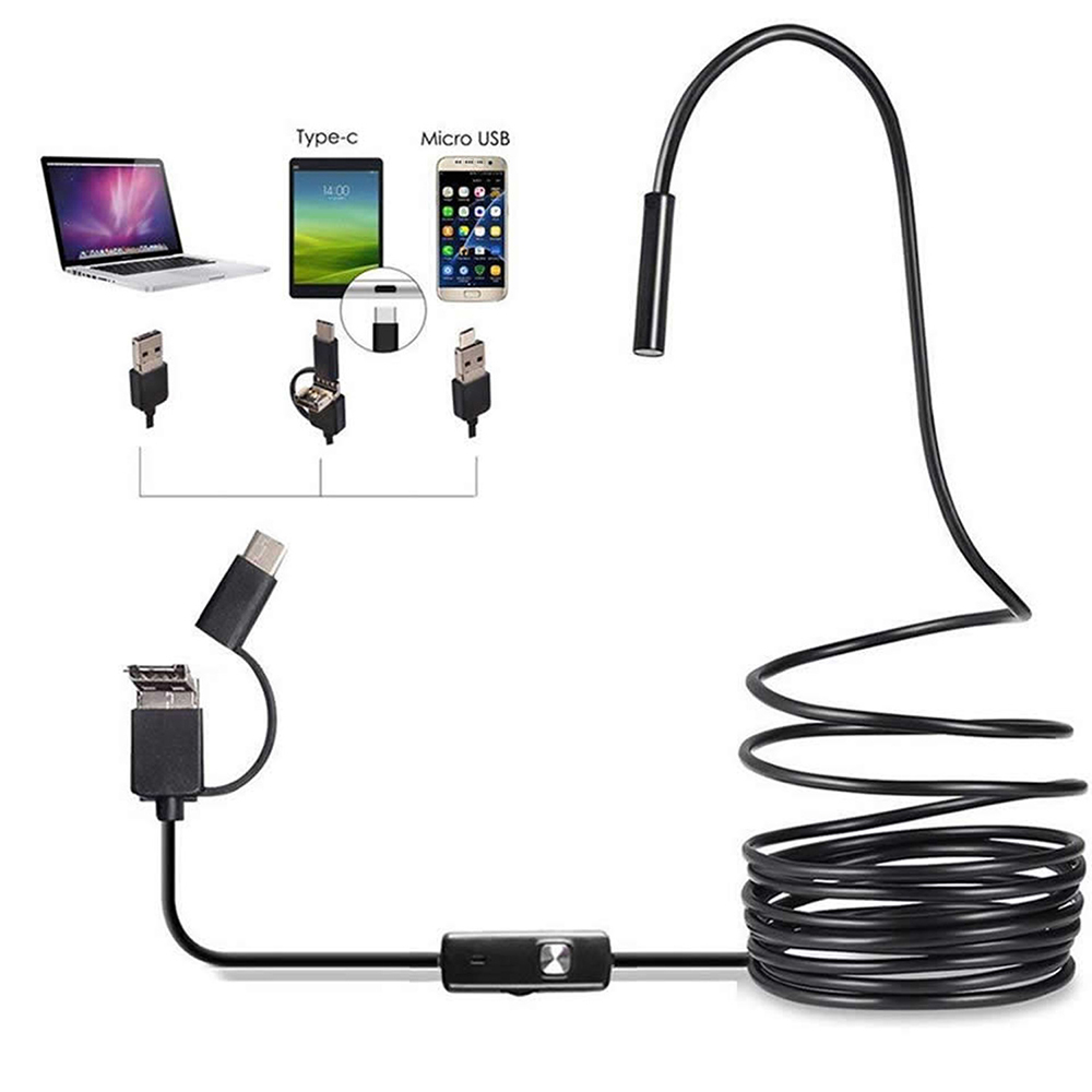 6 LED Light 7mm 1M  Endoscope  - Drain Snake Flexible incelemesi ve fiyatı