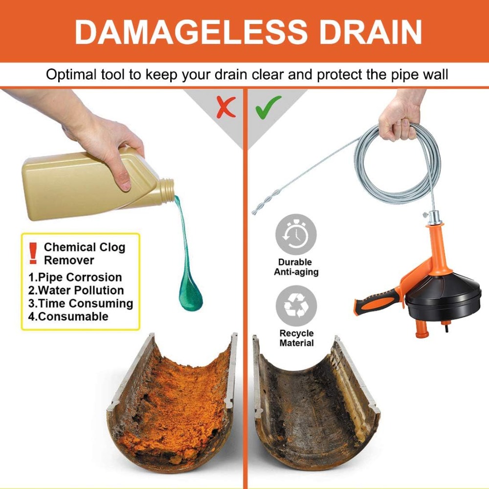 Drain Auger Clog Remover with  - Drain Snake Flexible incelemesi ve fiyatı