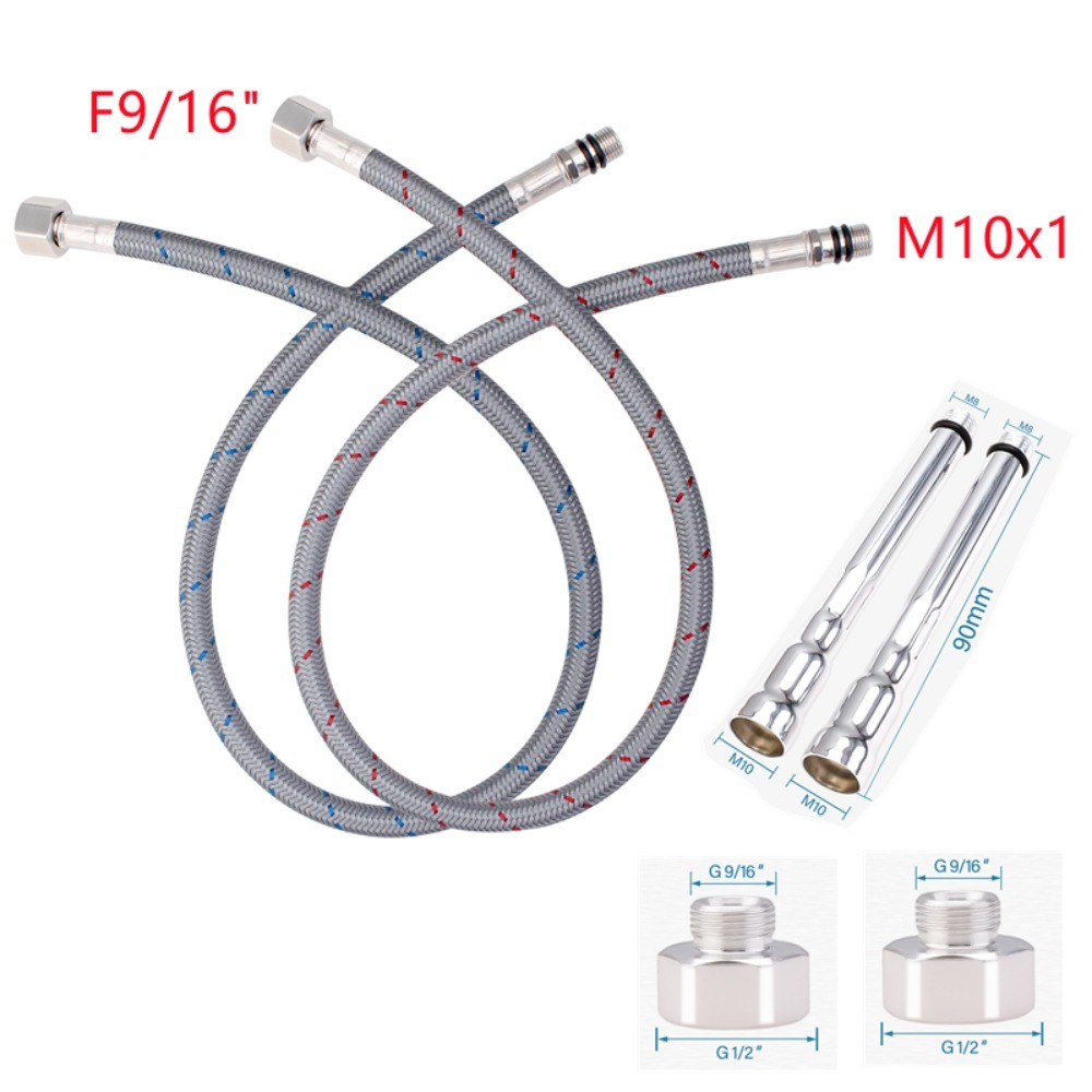 2PCS Flexible Plumbing Pipes G - Flexible Hose Braided incelemesi ve fiyatı