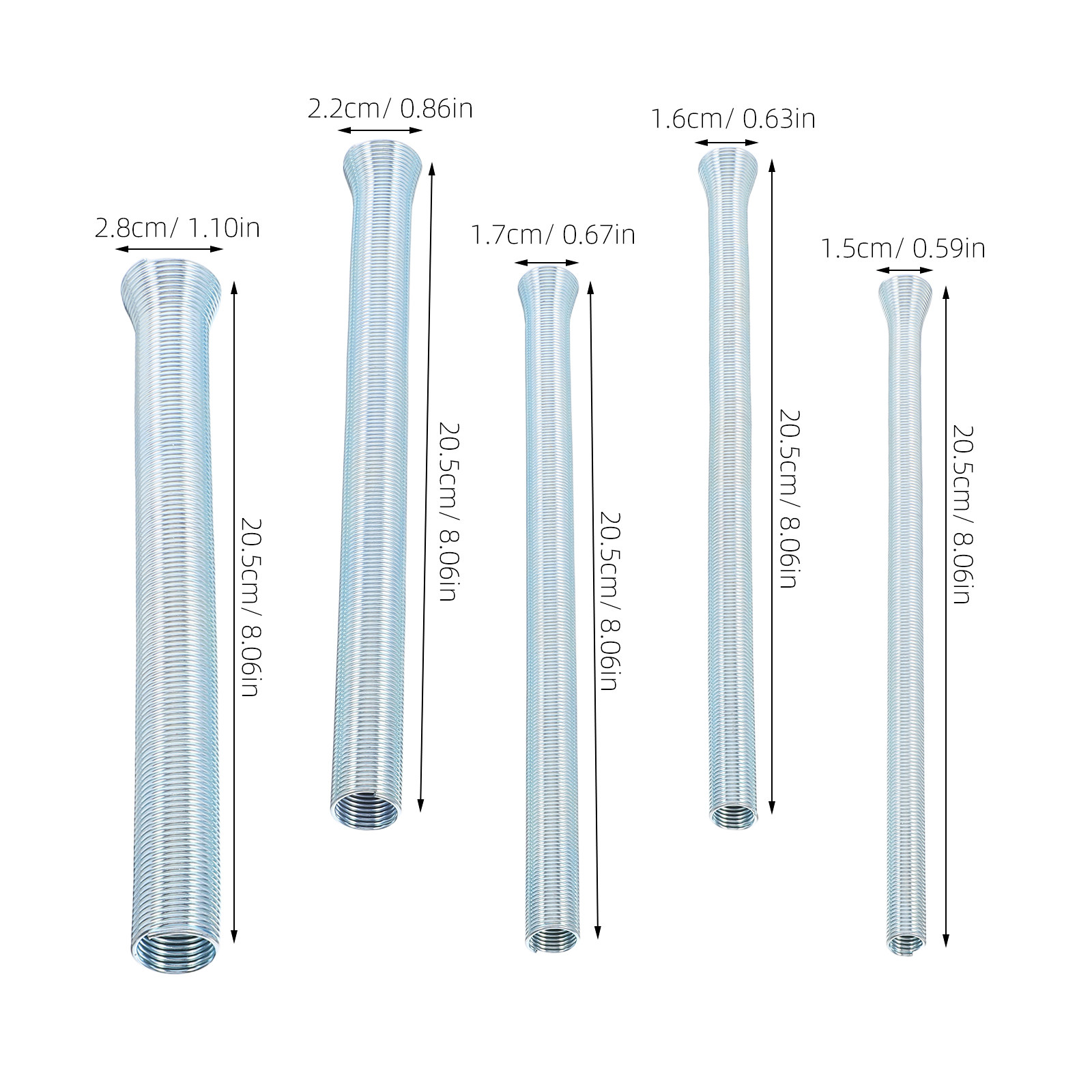 5Pcs Spring Tubing Bender Kit  - Pipe Bending Spring incelemesi ve fiyatı