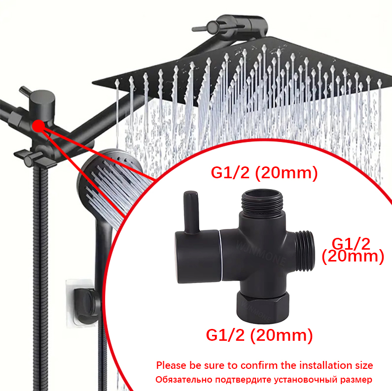 Black Silver 3 Way T-Adapter D - Shower Valve Cartridge incelemesi ve fiyatı