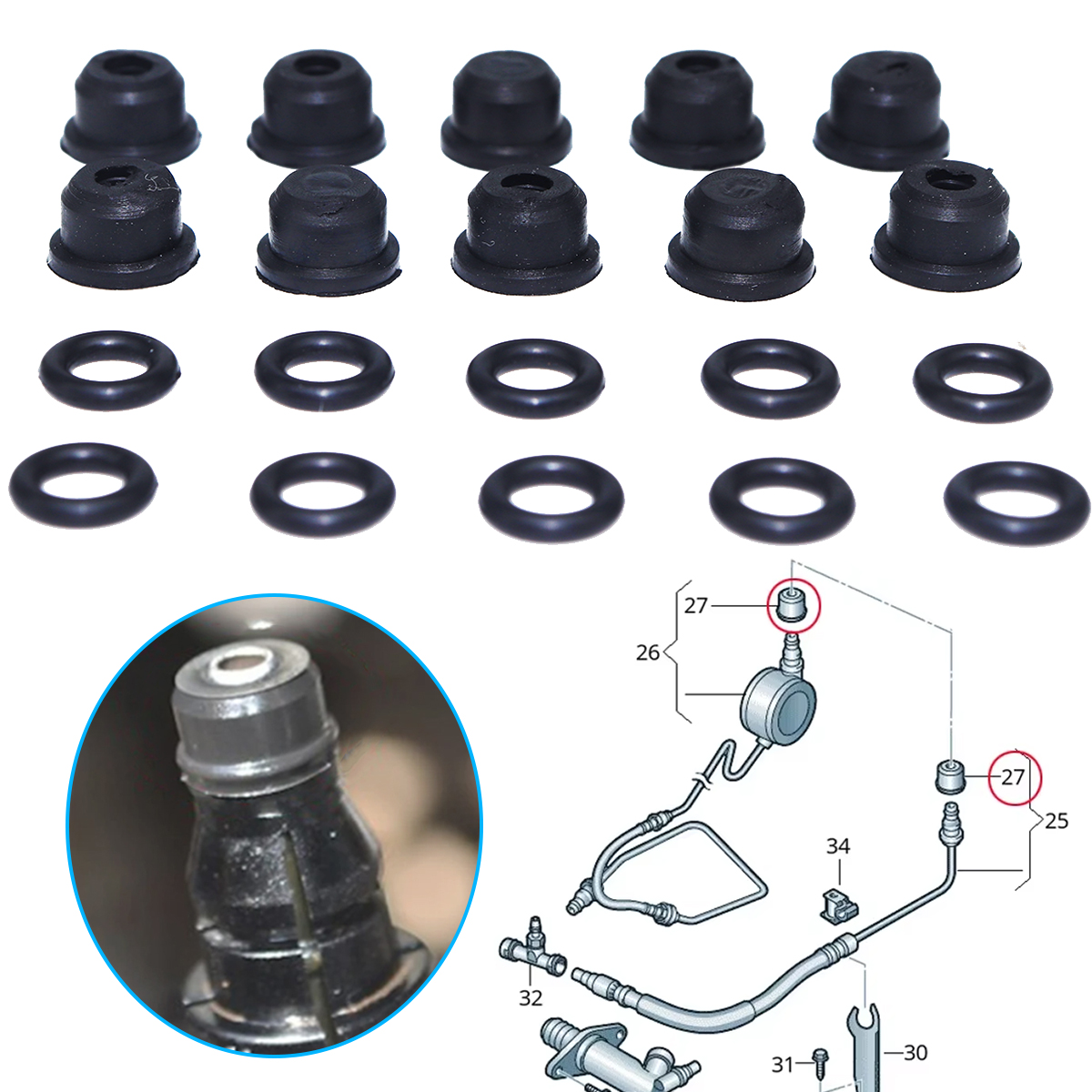 For Fiat Ulysse Peugeot 806 19 - Plastic Pipe Clip incelemesi ve fiyatı