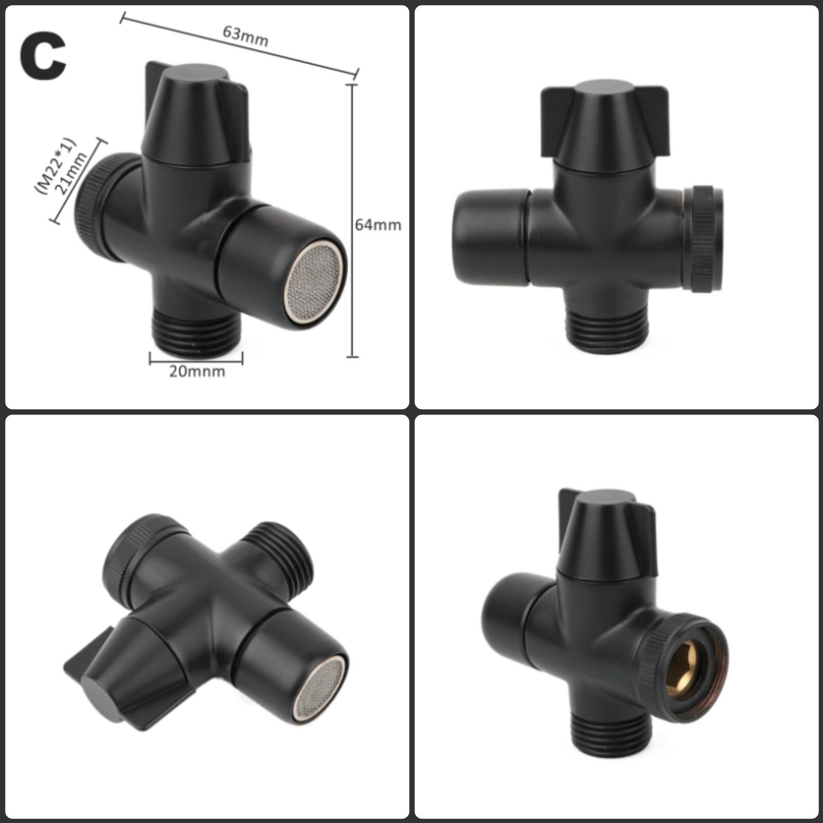 Black Brass Shower Arm Adapter - Shower Valve Cartridge incelemesi ve fiyatı
